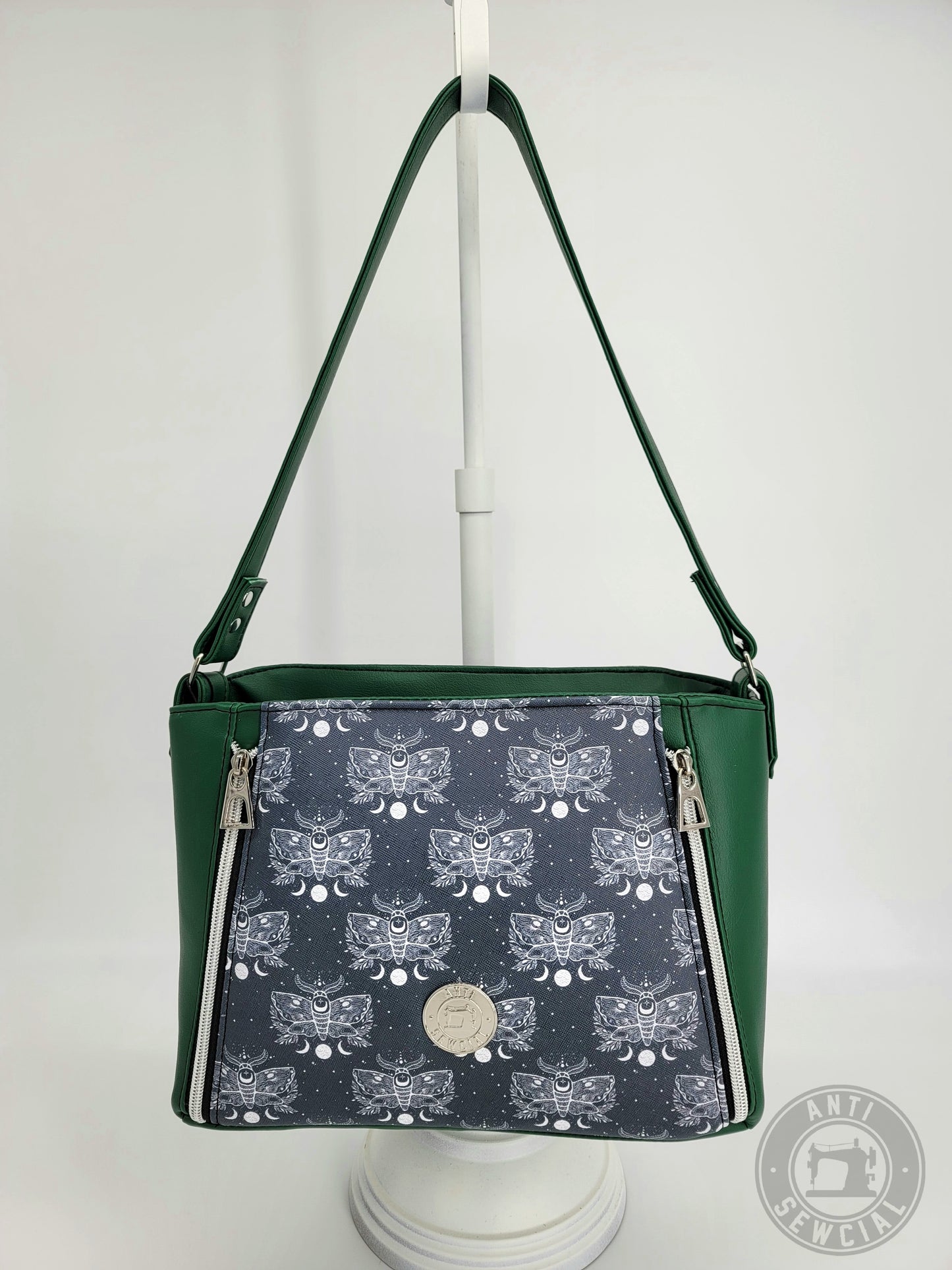 Death Moth Dark Green Shoulder Bag