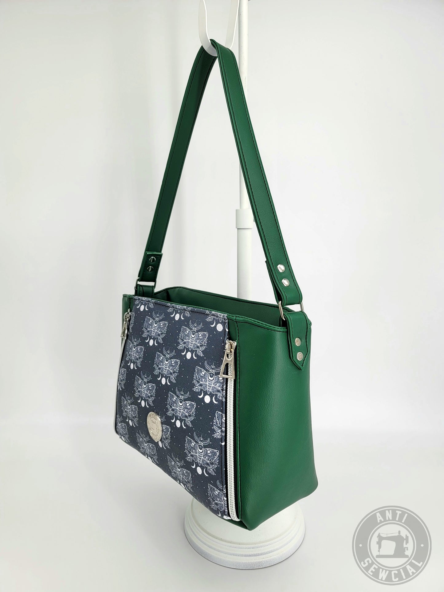 Death Moth Dark Green Shoulder Bag