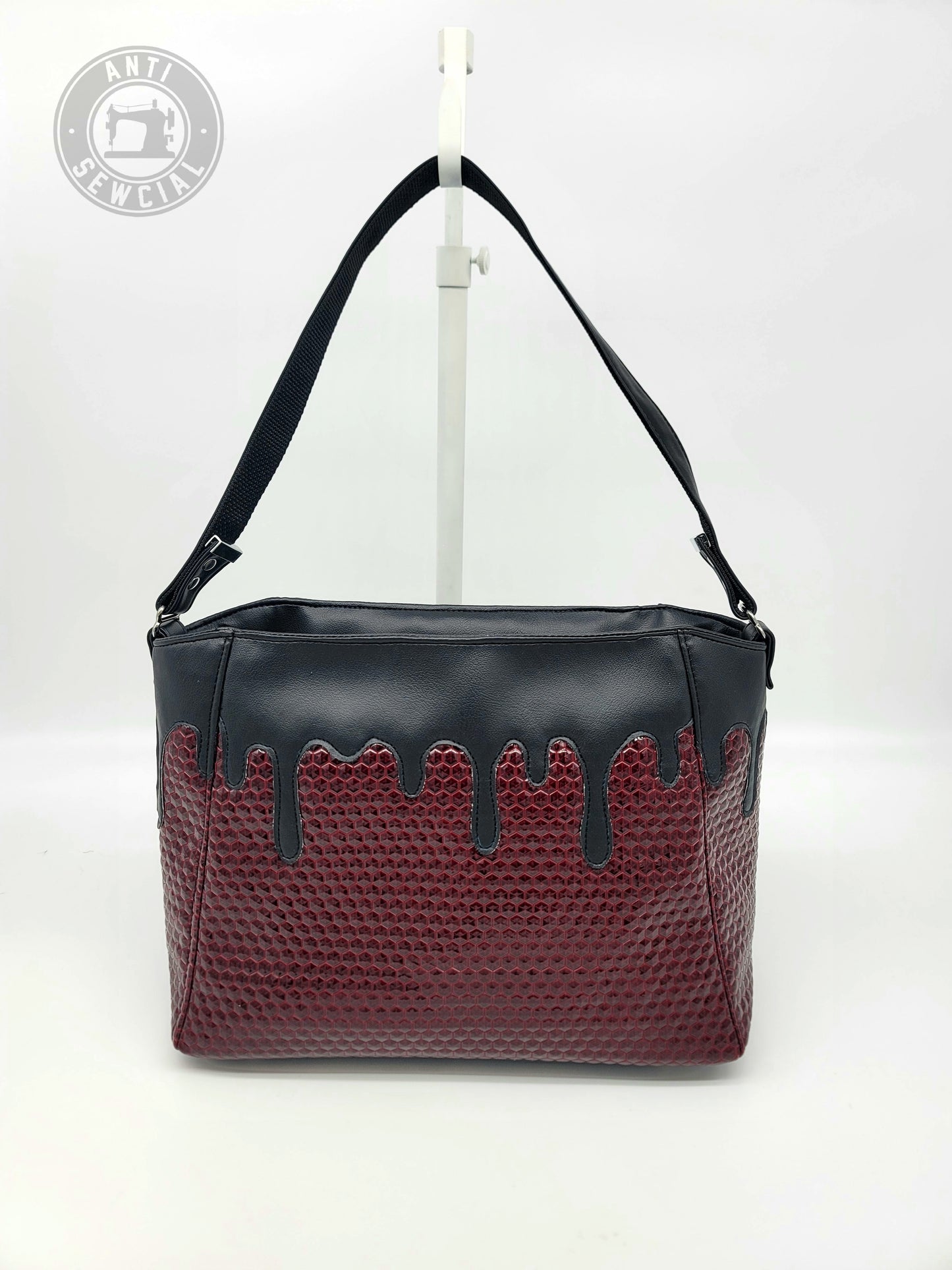 Red Hex Drip CC Shoulder Bag