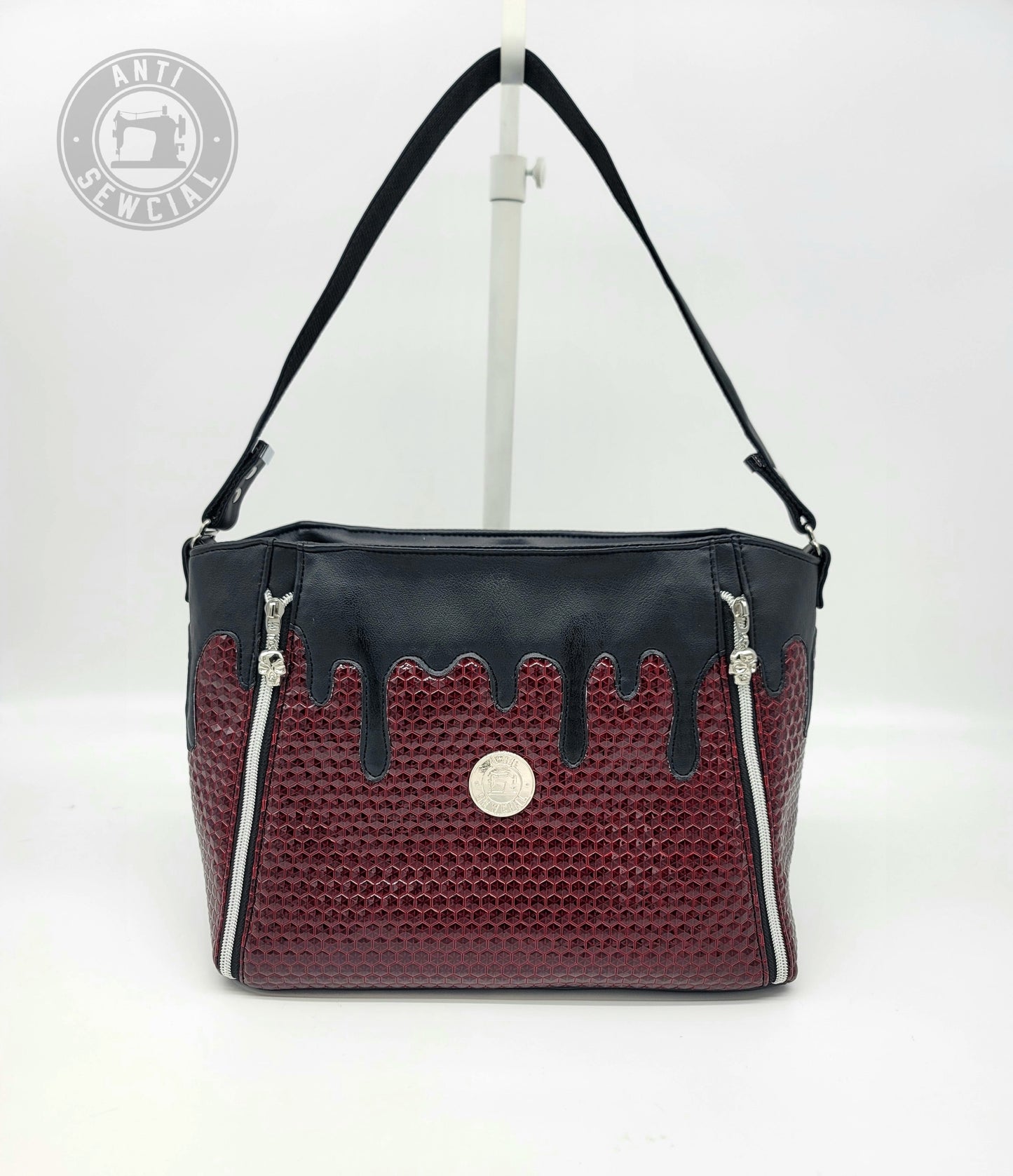 Red Hex Drip CC Shoulder Bag